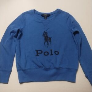 Ralph Lauren Blue Kids Blue Polo Sweatshirt Size 7